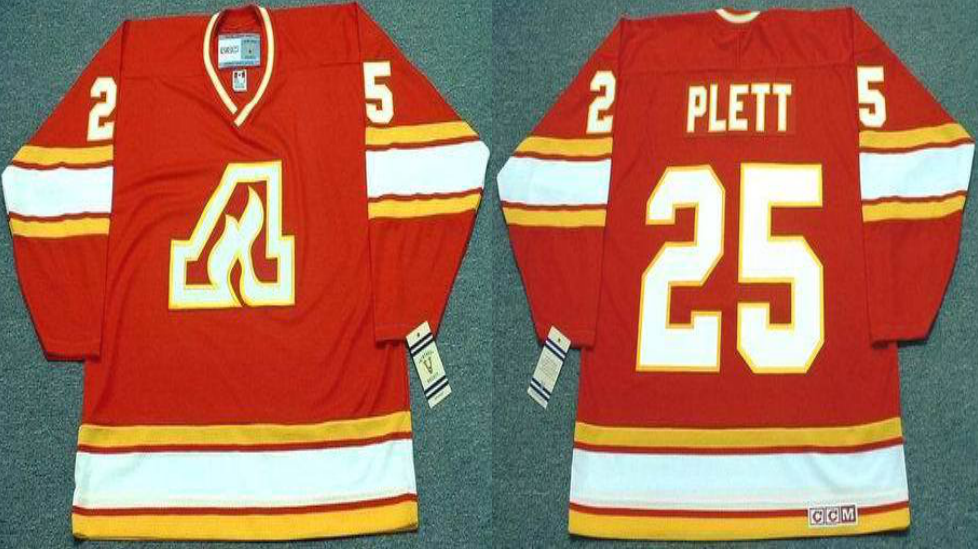 2019 Men Calgary Flames #25 Plett red CCM NHL jerseys->calgary flames->NHL Jersey